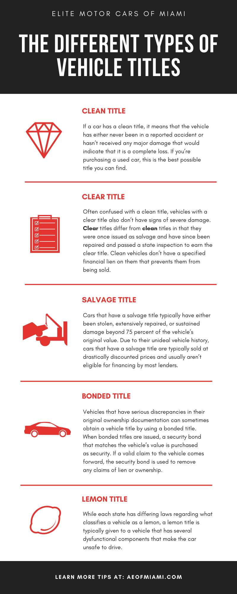 The Different Types of Vehicle Titles